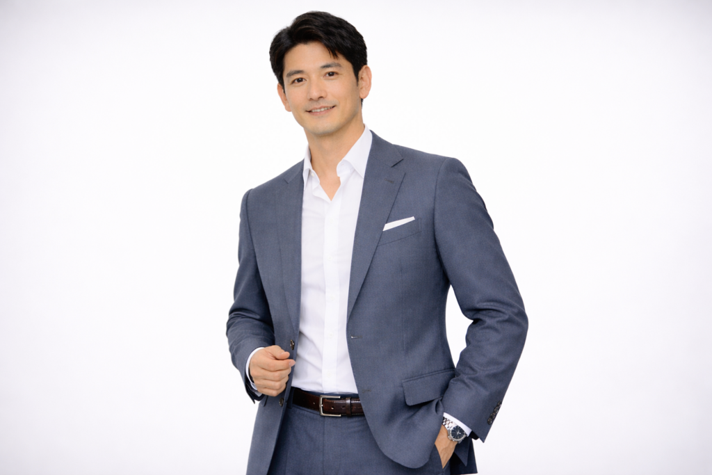 カジュアルなスーツスタイル