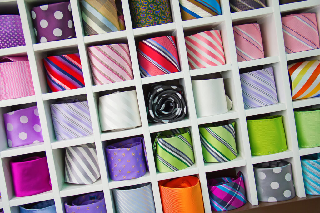 Colorful tie collection